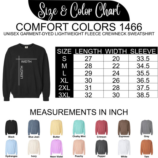 Claim Comfort Color Fleece Sweatshirt 1466