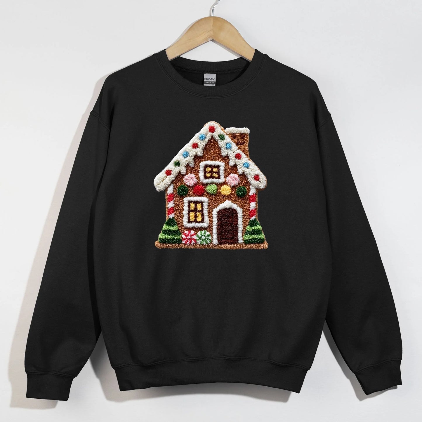 Faux Yarn Gingerbread house