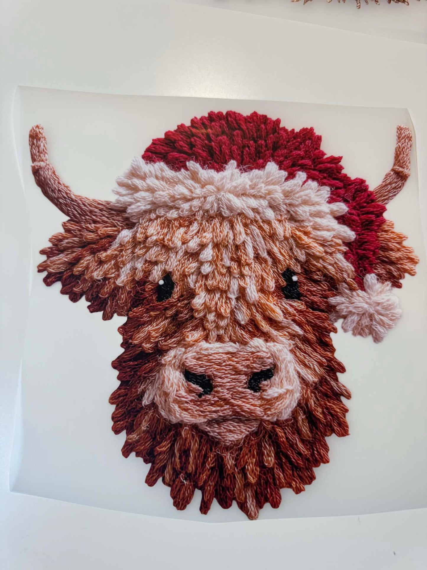 Faux Yarn Cow