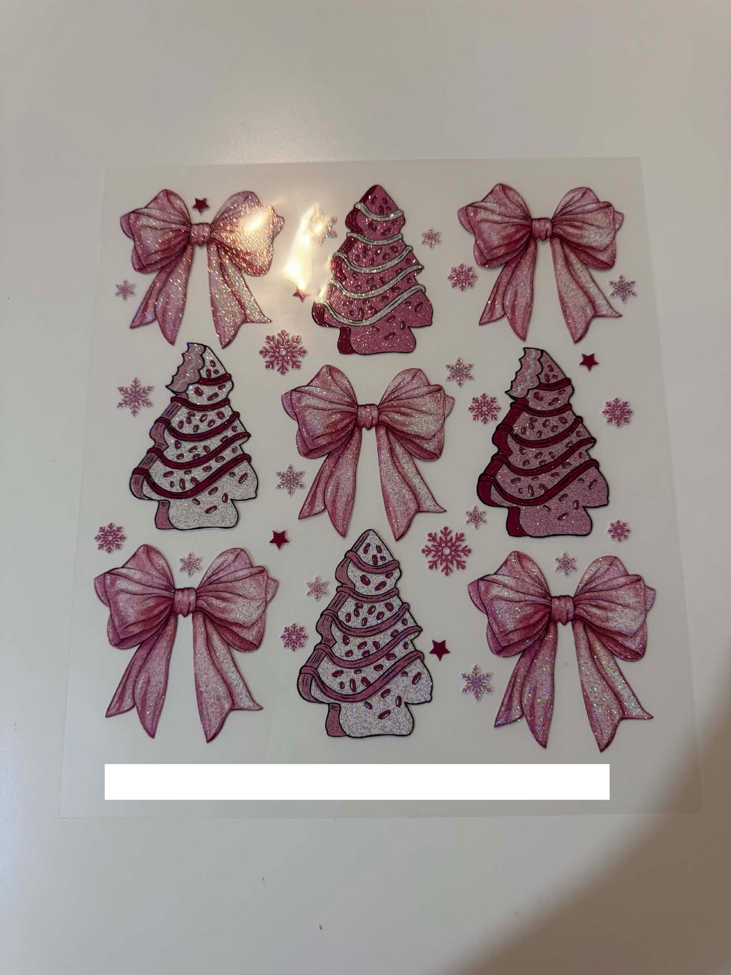 Pink Tree Bow Grid
