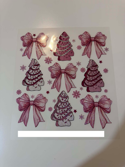 Pink Tree Bow Grid