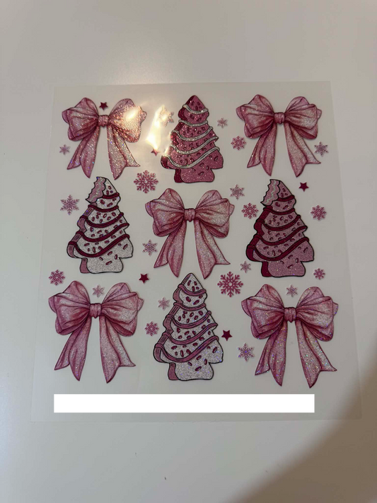 Pink Tree Bow Grid
