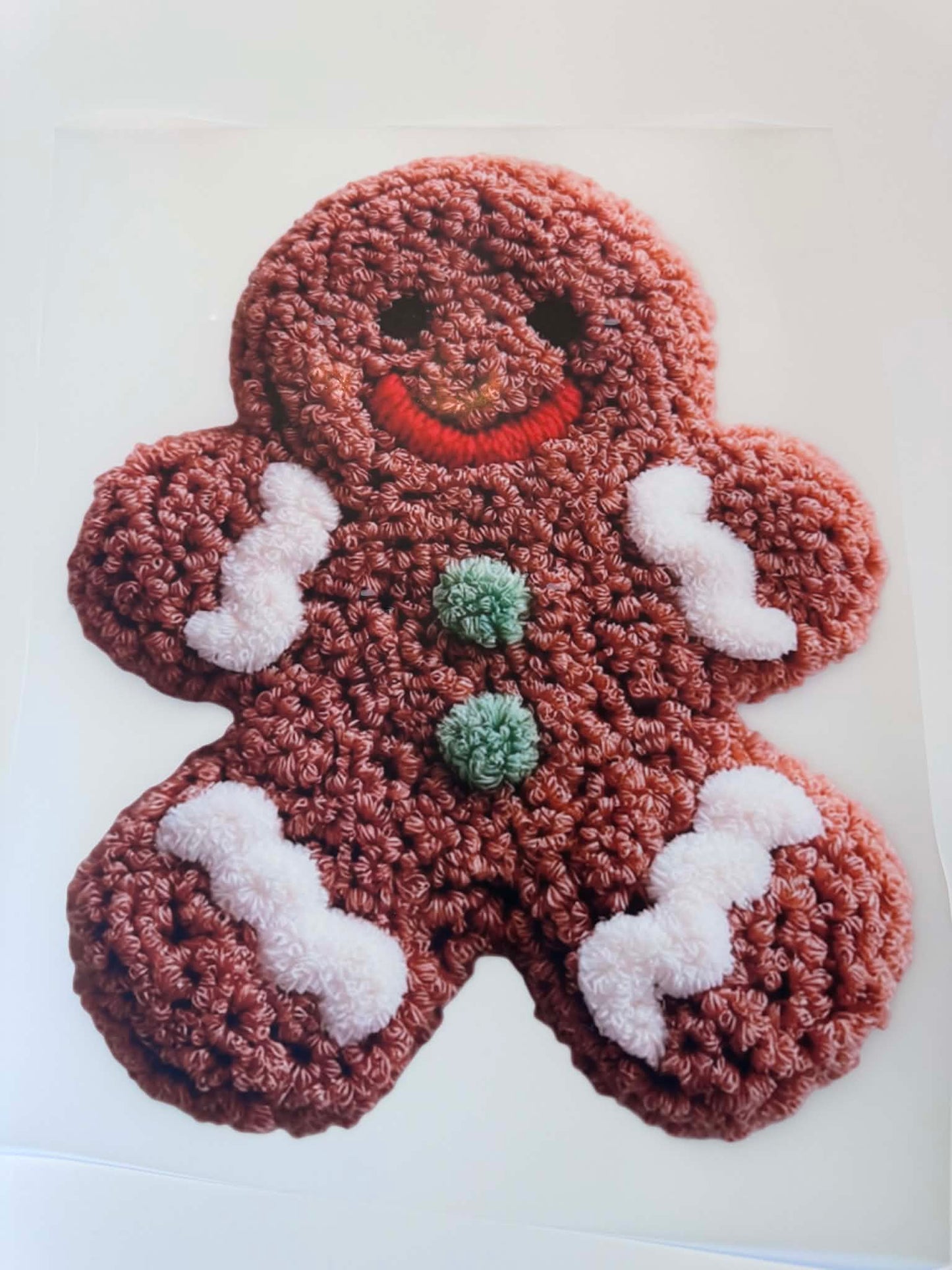 Faux Yarn gingerbread man